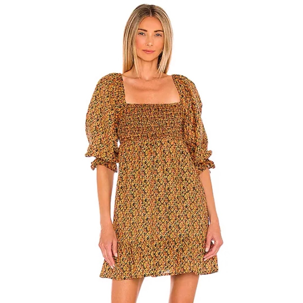FAITHFULL THE BRAND Floral Puff Sleeve Dress